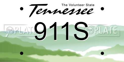 911S Tennessee License Plate