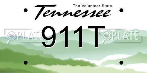 911T Tennessee License Plate
