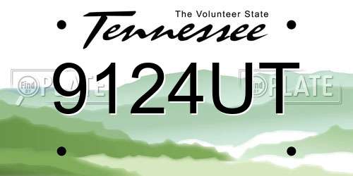 9124UT Tennessee License Plate