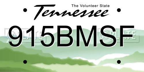 915BMSF Tennessee License Plate