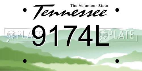 9174L Tennessee License Plate