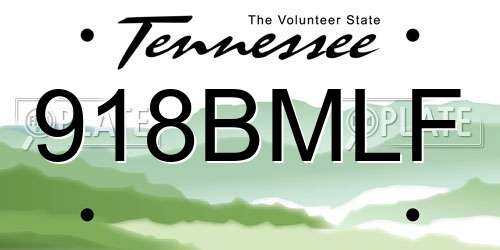 918BMLF Tennessee License Plate