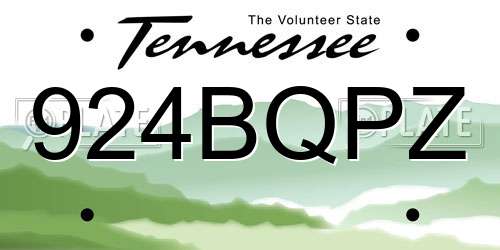 924BQPZ Tennessee License Plate