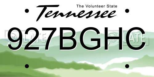 927BGHC Tennessee License Plate