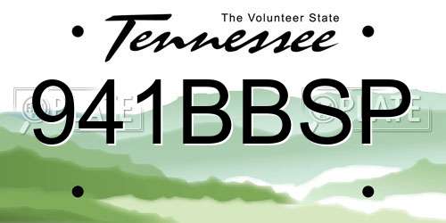 941BBSP Tennessee License Plate