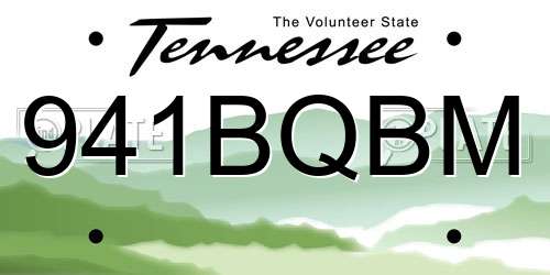 941BQBM Tennessee License Plate