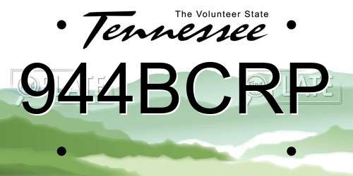 944BCRP Tennessee License Plate