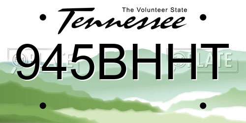 945BHHT Tennessee License Plate