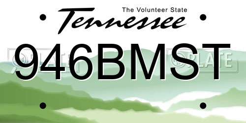 946BMST Tennessee License Plate