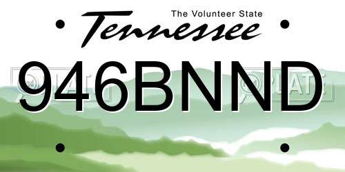 946BNND Tennessee License Plate