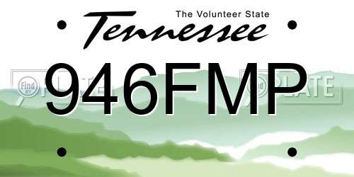 946FMP Tennessee License Plate