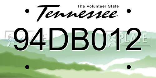 94DB012 Tennessee License Plate