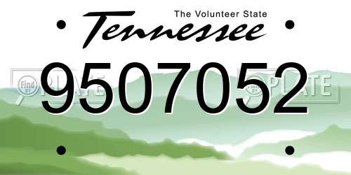 9507052 Tennessee License Plate
