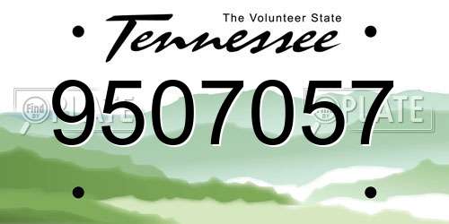 9507057 Tennessee License Plate