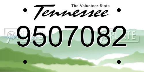 9507082 Tennessee License Plate