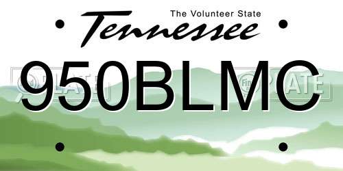 950BLMC Tennessee License Plate