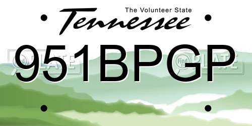 951BPGP Tennessee License Plate