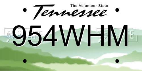 954WHM Tennessee License Plate
