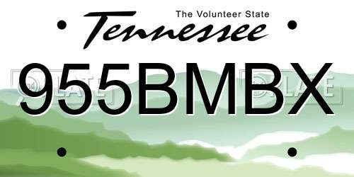 955BMBX Tennessee License Plate