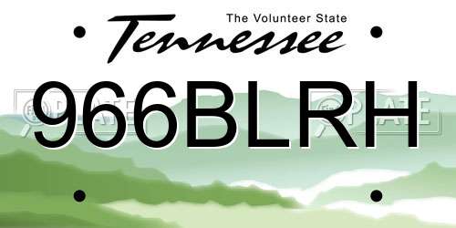 966BLRH Tennessee License Plate
