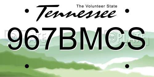 967BMCS Tennessee License Plate