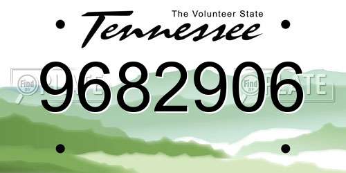 9682906 Tennessee License Plate
