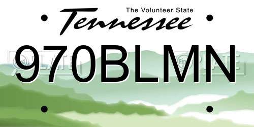 970BLMN Tennessee License Plate