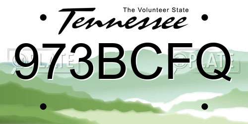 973BCFQ Tennessee License Plate