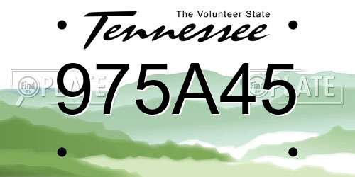 975A45 Tennessee License Plate