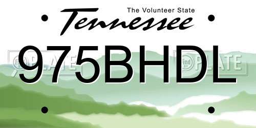 975BHDL Tennessee License Plate