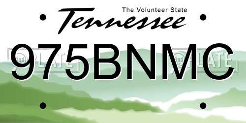 975BNMC Tennessee License Plate