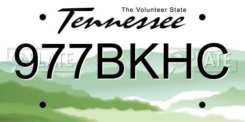 977BKHC Tennessee License Plate