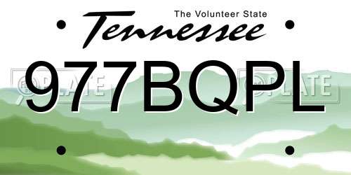 977BQPL Tennessee License Plate