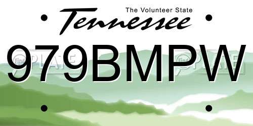 979BMPW Tennessee License Plate
