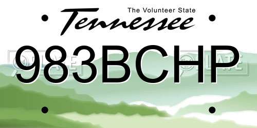983BCHP Tennessee License Plate