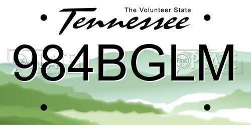 984BGLM Tennessee License Plate