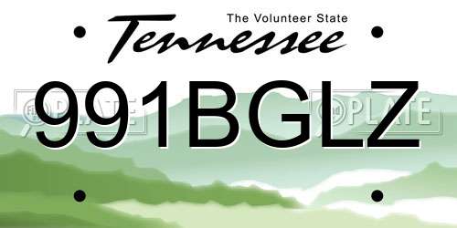 991BGLZ Tennessee License Plate