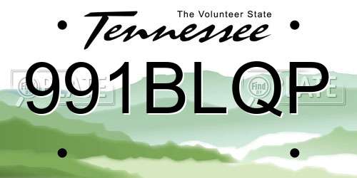991BLQP Tennessee License Plate