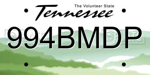 994BMDP Tennessee License Plate