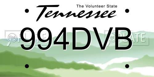 994DVB Tennessee License Plate