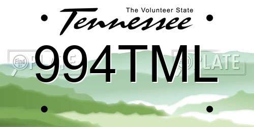 994TML Tennessee License Plate