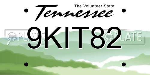 9KIT82 Tennessee License Plate