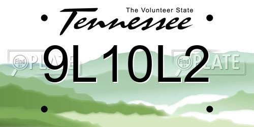 9L10L2 Tennessee License Plate