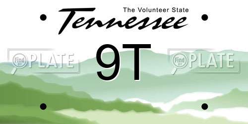 9T Tennessee License Plate