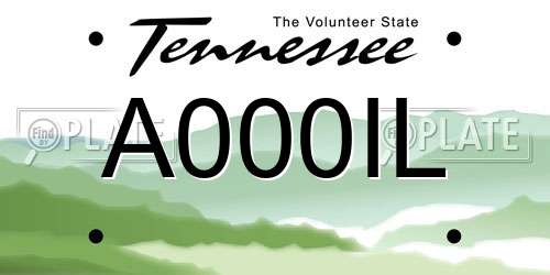 A000IL Tennessee License Plate