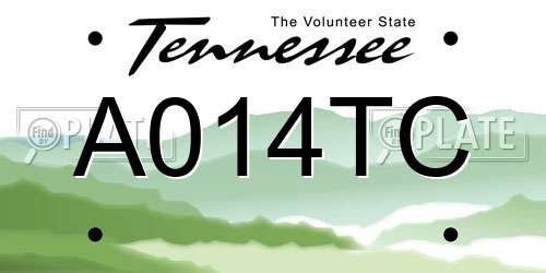 A014TC Tennessee License Plate