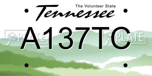 A137TC Tennessee License Plate