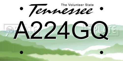 A224GQ Tennessee License Plate