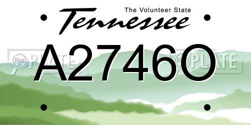 A2746O Tennessee License Plate