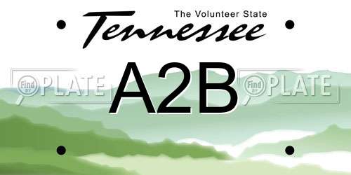 A2B Tennessee License Plate